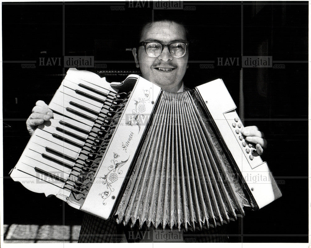1978 Press Photo Accordian, instrument, musician - Historic Images