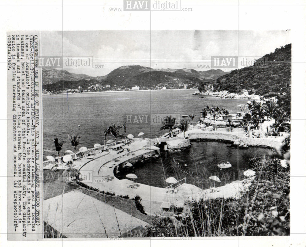 1969 Press Photo acapulco,mexico,luxury,living - Historic Images