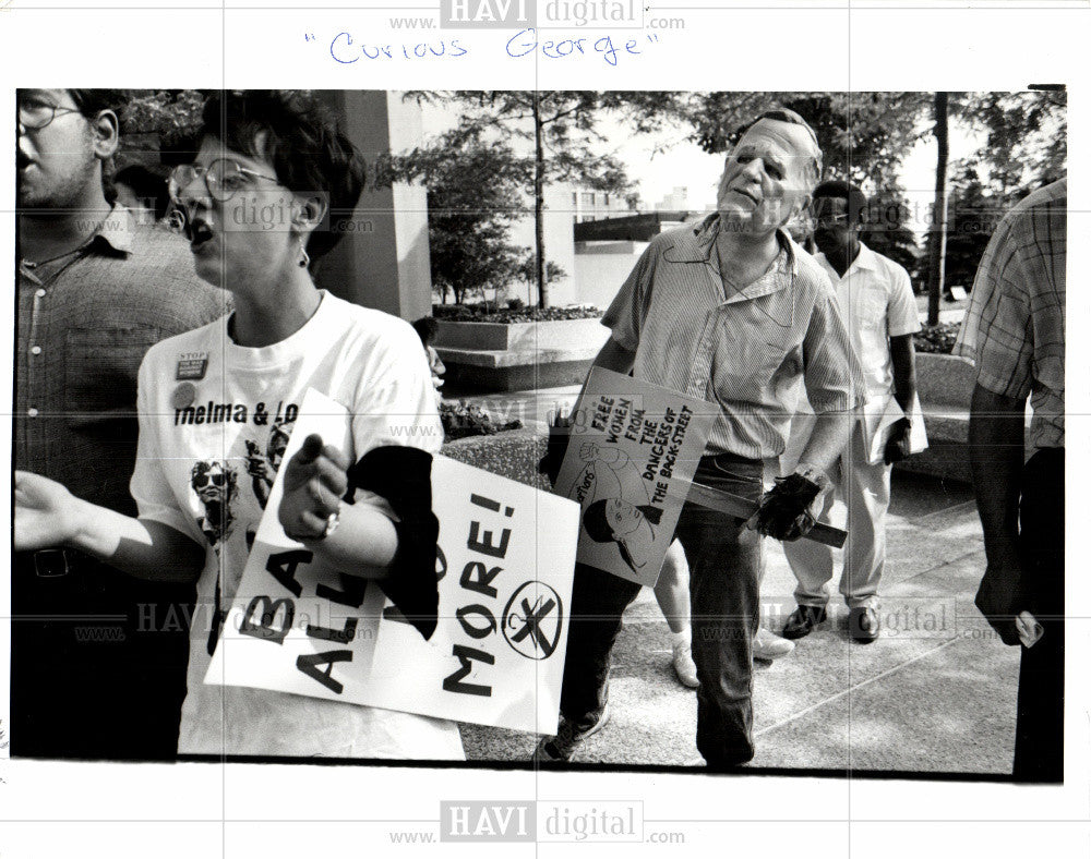 1992 Press Photo Demonstration and Protest - Historic Images