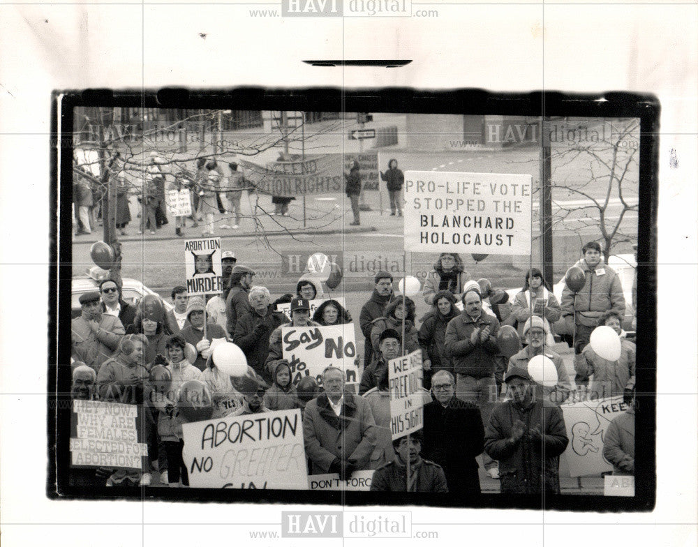 1989 Press Photo Abortion Demonstration And Protests - Historic Images