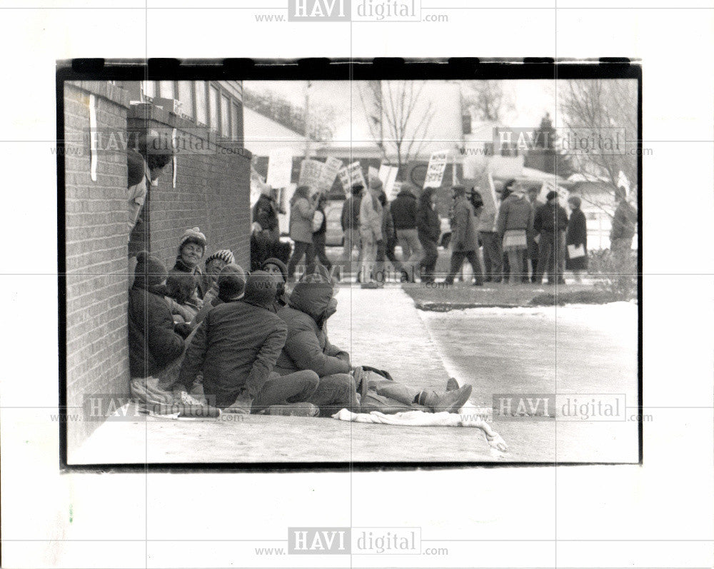 1989 Press Photo abortion demonstration protest Detroit - Historic Images