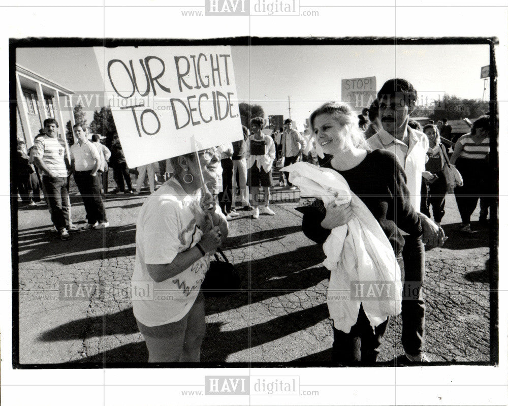 1989 Press Photo Abortion Protestors - Historic Images