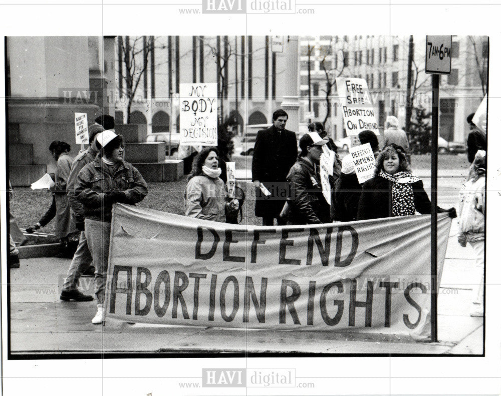 1991 Press Photo Pro Choice Rally Civil War Memorial - Historic Images