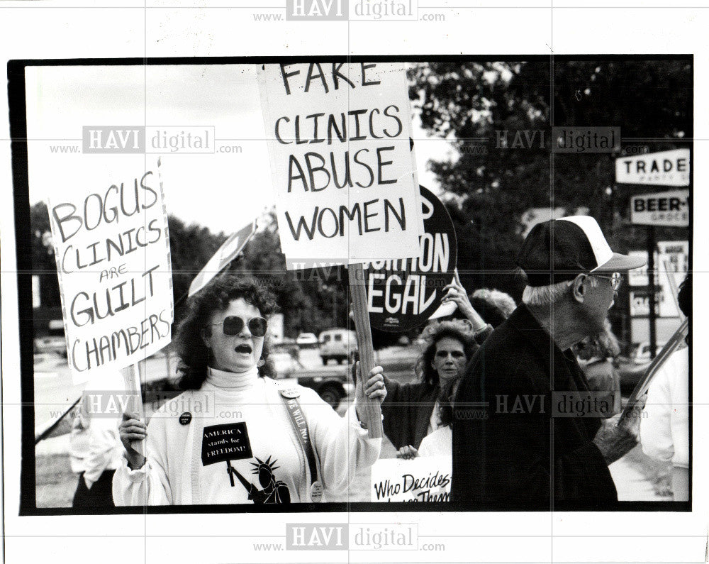 1991 Press Photo Picket Abortion Counseling Centers - Historic Images
