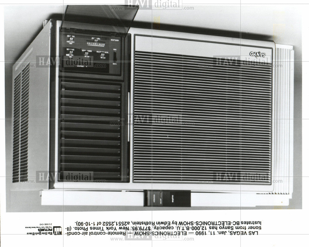 1990 Press Photo SANYO AIR-CONDITIONER - Historic Images