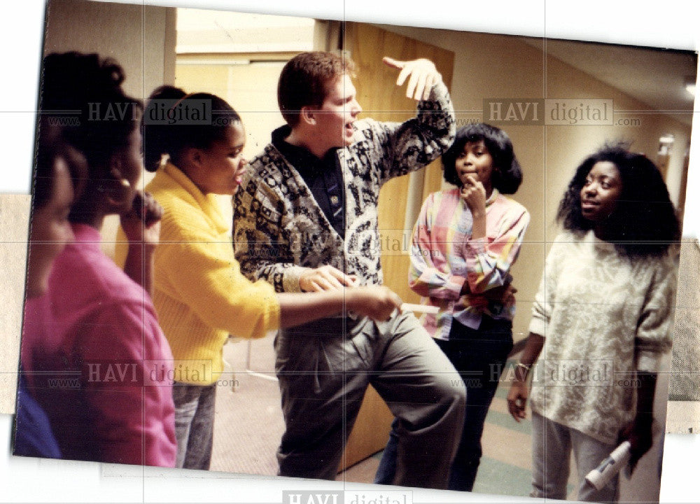 1990 Press Photo Michigan State University Students - Historic Images