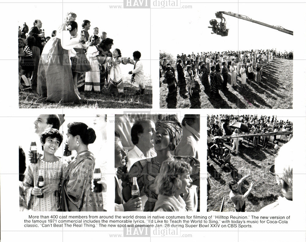 1990 Press Photo Hilltop Reunion Coca-Cola - Historic Images