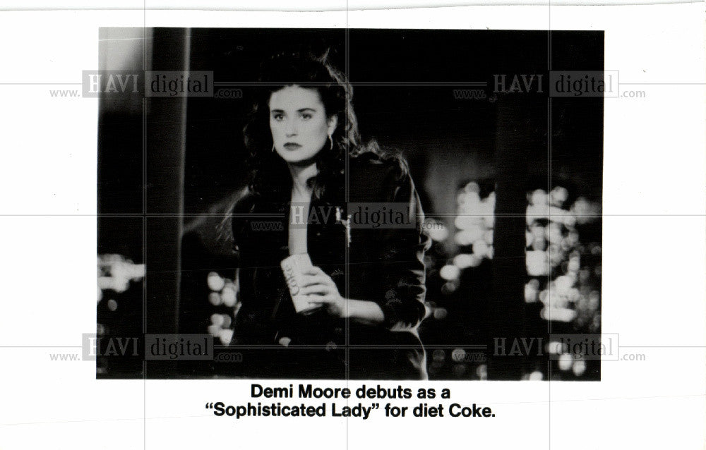 Press Photo Demi Moore Diet Coke - Historic Images