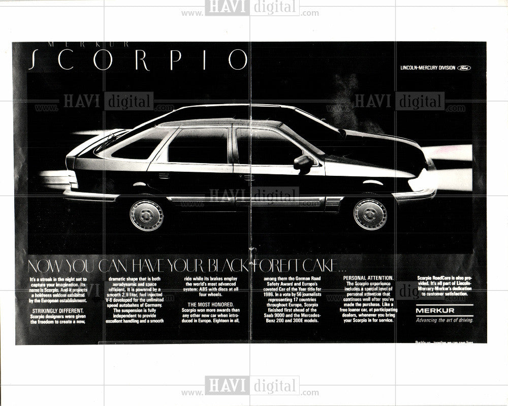 1987 Press Photo Merkur Scorpio Ford Motor Company - Historic Images