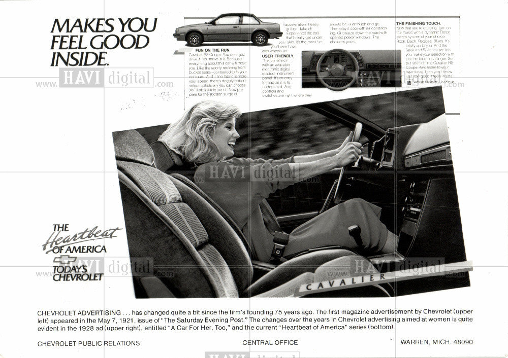 1987 Press Photo Chevrolet Advertisement - Historic Images