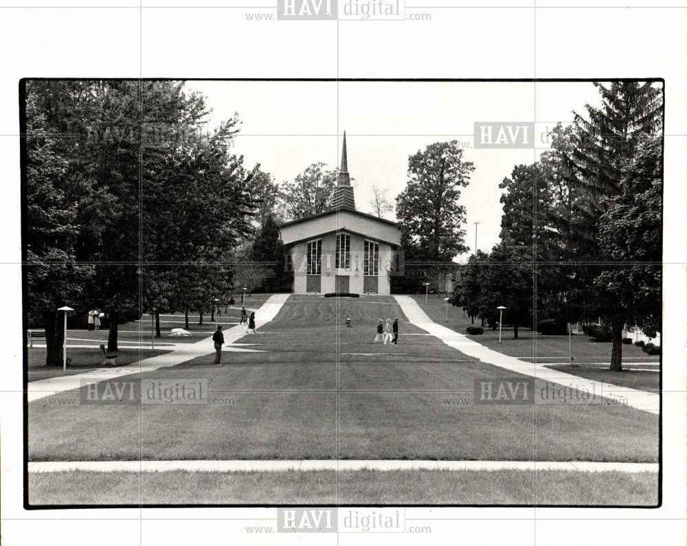 1986 Press Photo Adrian College Chapel - Historic Images