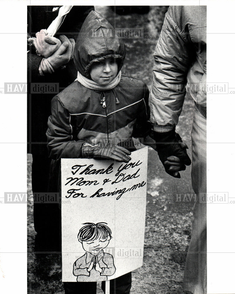 1978 Press Photo Abortion demonstration Protest - Historic Images