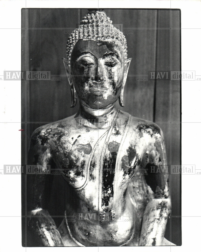 1981 Press Photo Treasures Orient buddha gold bronze - Historic Images