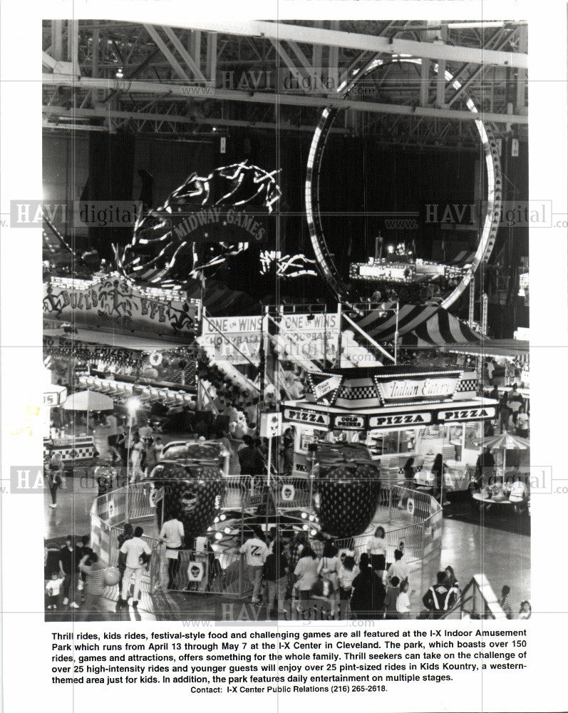 1994 Press Photo I-X Indoor Amusement Park features - Historic Images