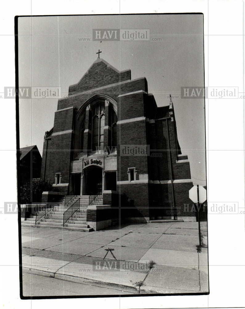 1988 Press Photo multi-ethnic parish All Saints Detroit - Historic Images