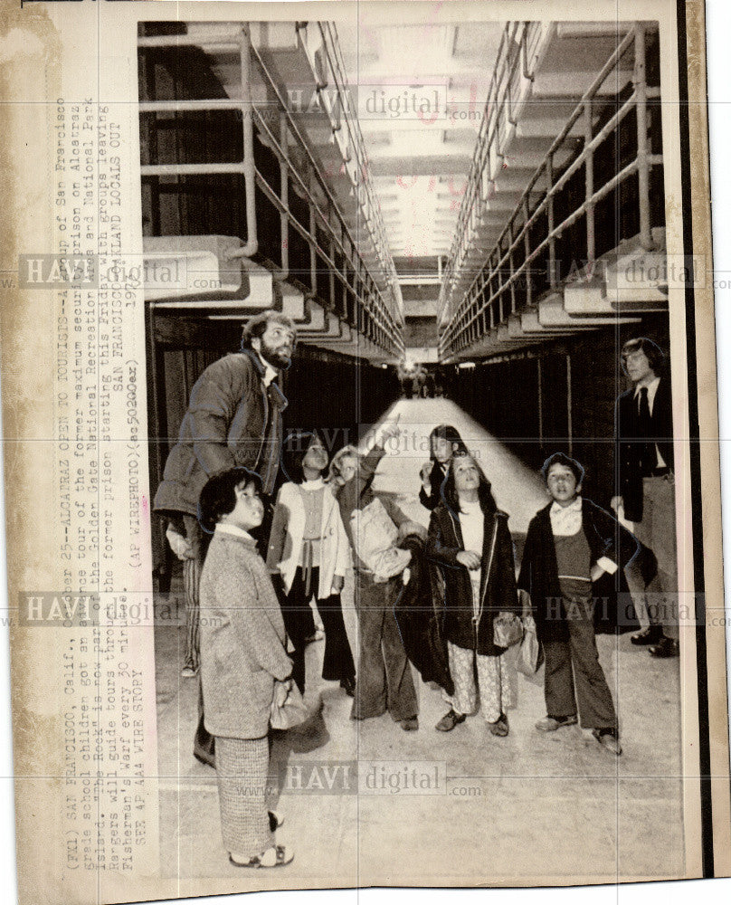 1973 Press Photo Alcatraz open to public - Historic Images