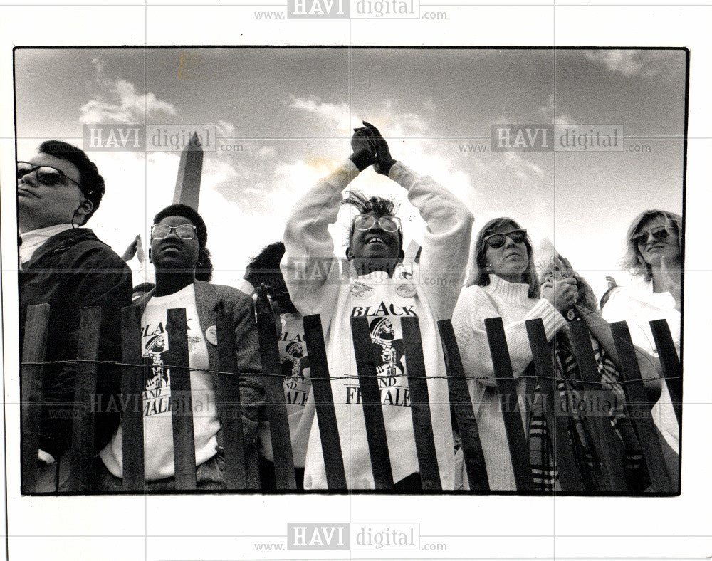 1989 Press Photo Abortion Demonstration and Protest - Historic Images