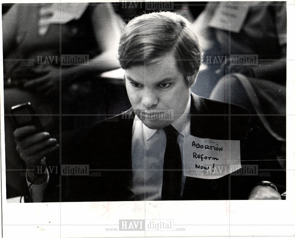1971 Press Photo abortion NOW James Stoner - Historic Images