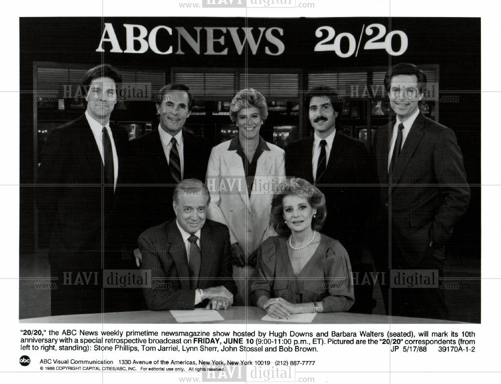 1988 Press Photo 20/20 Newsmagazine ABC - Historic Images