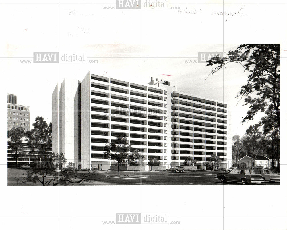 1980 Press Photo Apartment Buildings 1980 - Historic Images