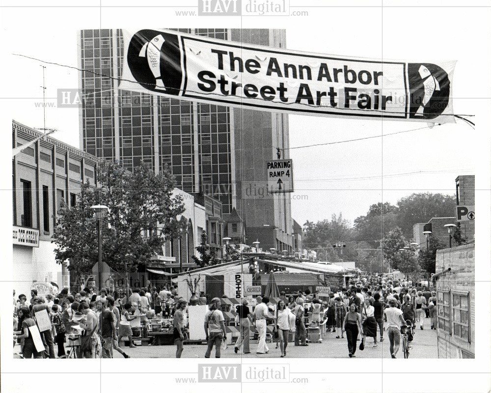 1978 Press Photo Ann Arbor Street Art Fair University - Historic Images