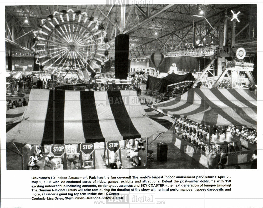1993 Press Photo Cleveland indoor amusement park - Historic Images