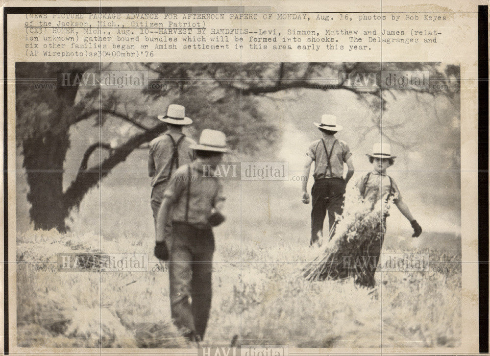 1976 Press Photo Levi, Sinnin, Matthew and James - Historic Images