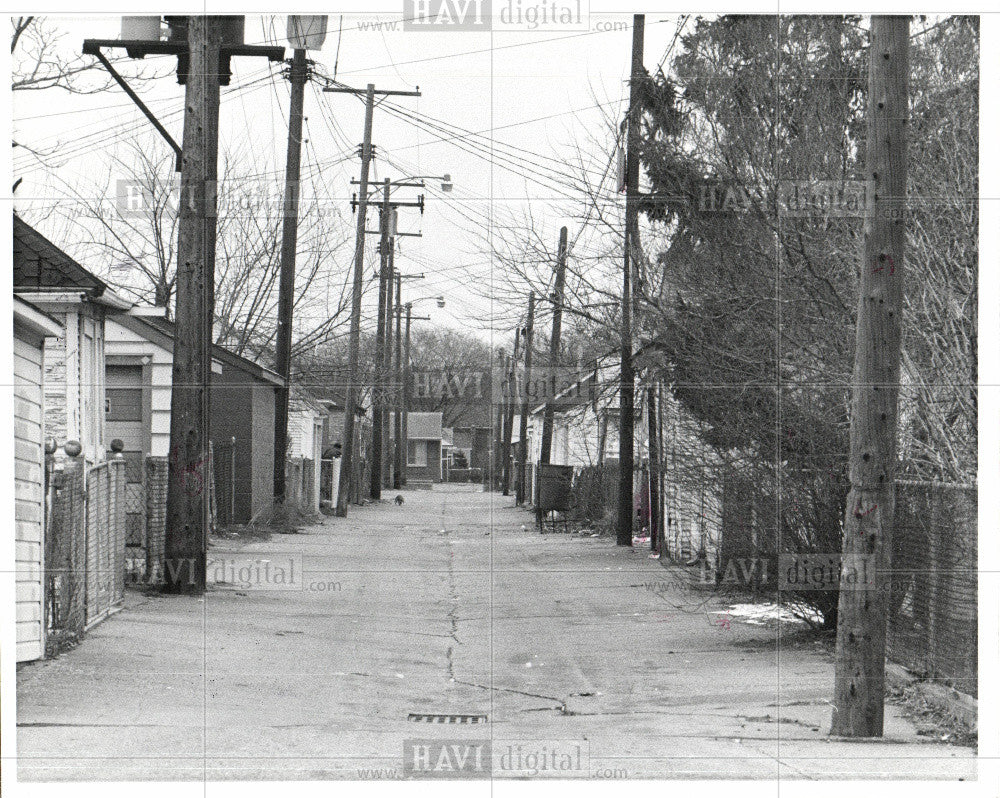 1976 Press Photo alley lane urban-reas - Historic Images