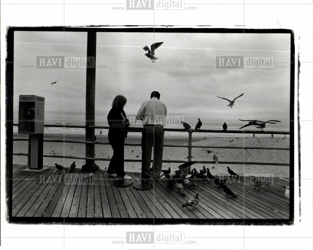 1992 Press Photo Atlantic City New Jersey Boardwalk - Historic Images