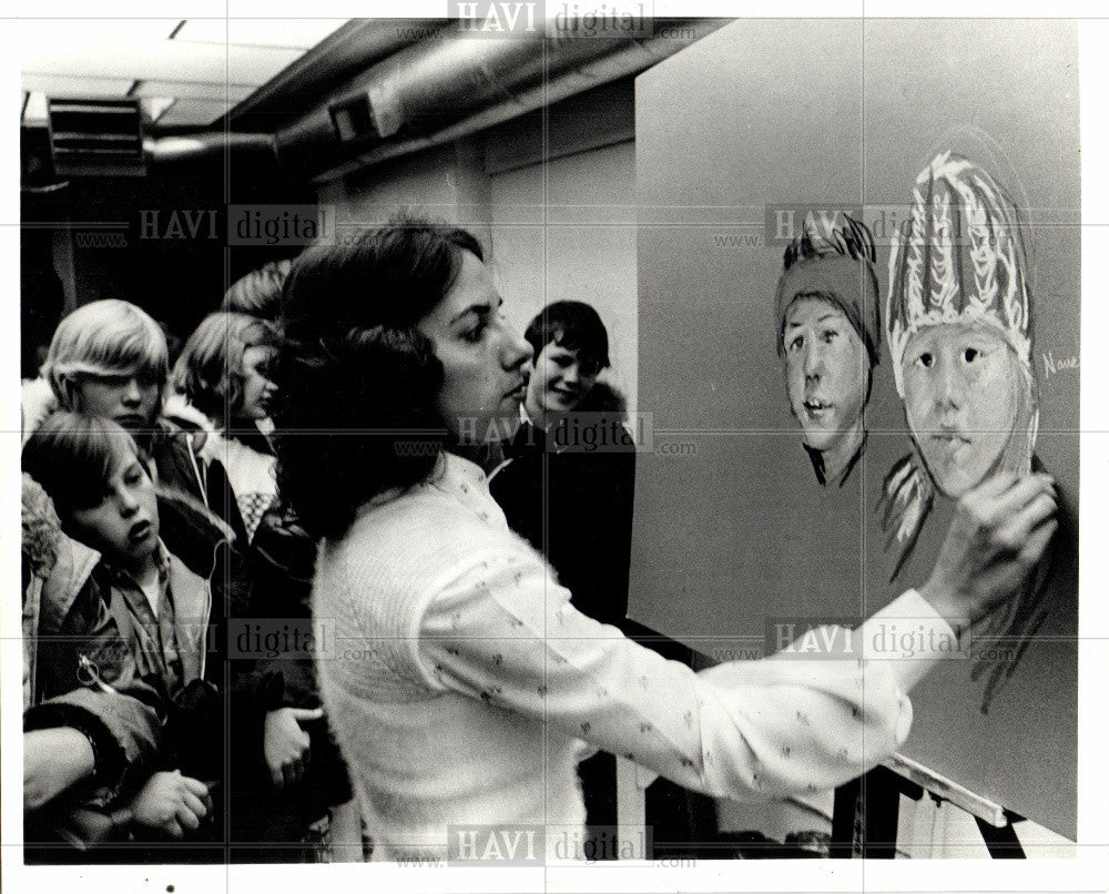 Press Photo Artrain studio museum community artist - Historic Images