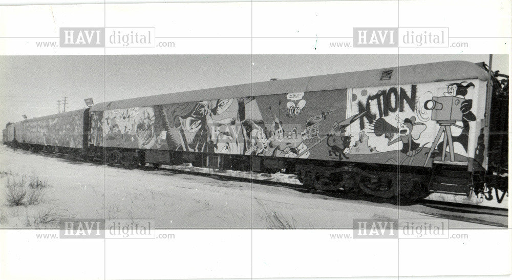 1986 Press Photo Artrain Art Train US Exhibition - Historic Images