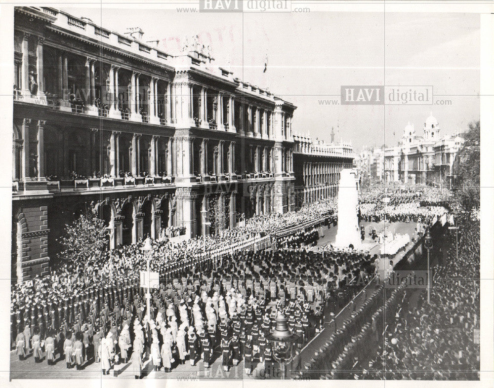 1938 Press Photo Cenotaph Armistice Day King George VI - Historic Images