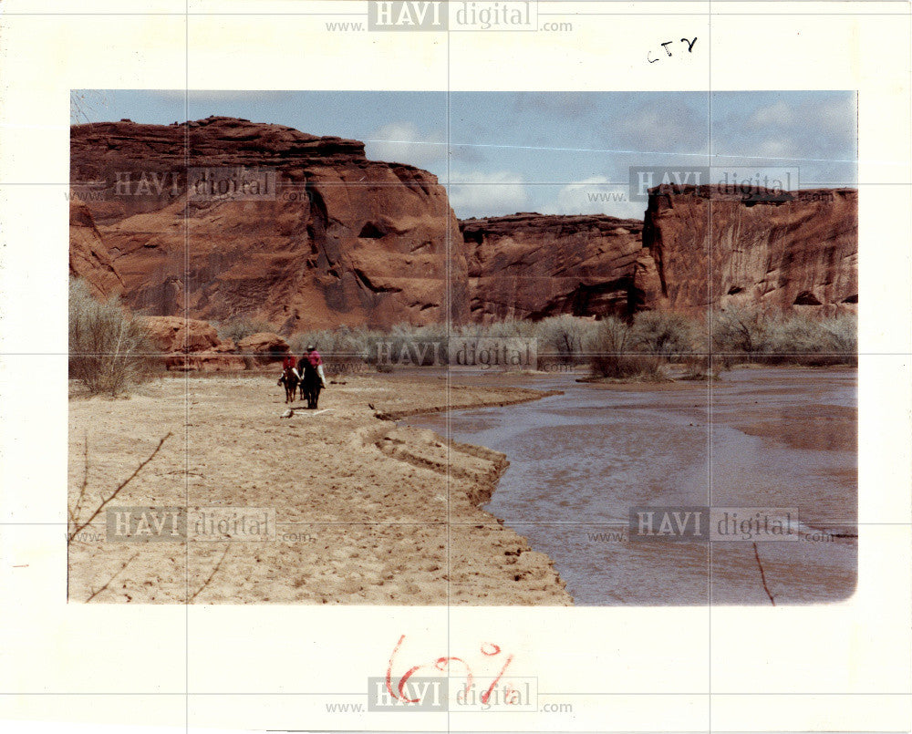 1992 Press Photo Canyon de Chelly  northeastern Arizona - Historic Images