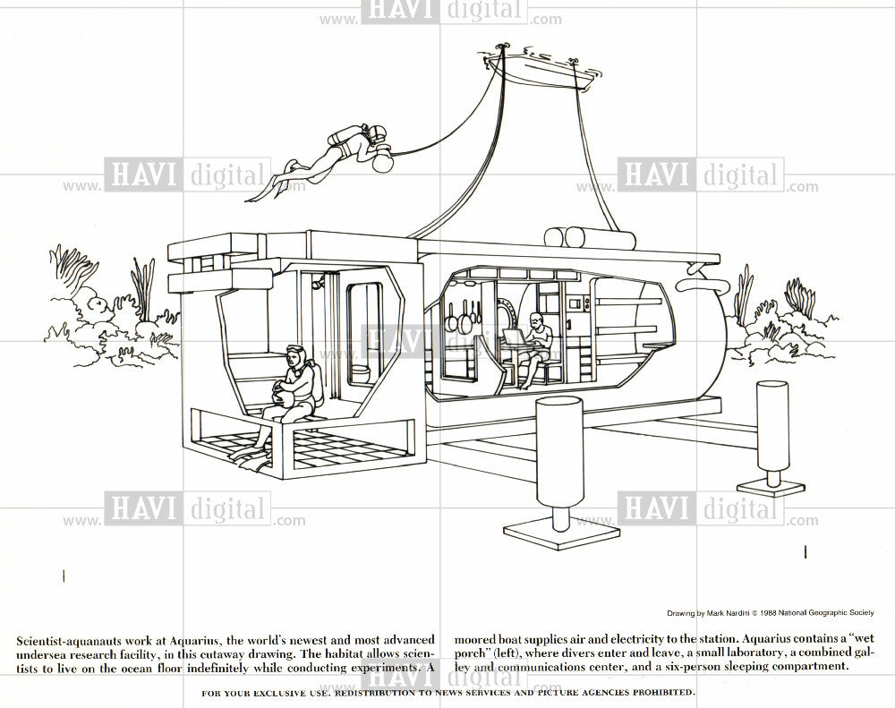 1988 Press Photo undersea research facility aquanauts - Historic Images