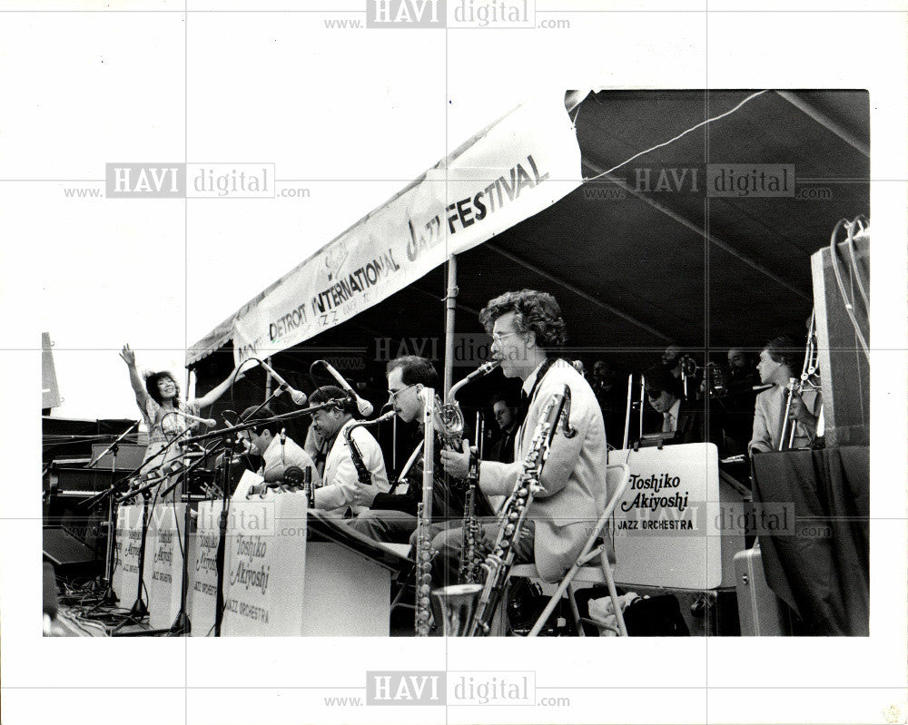 1985 Press Photo Montreux Jazz Festival,Toshiko Akyoshi - Historic Images