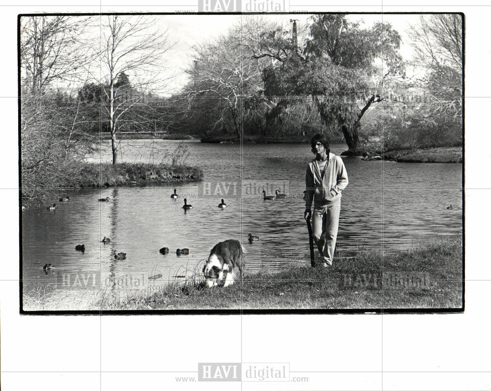 1981 Press Photo Autumn,Belle isle,park,recreation,USA - Historic Images