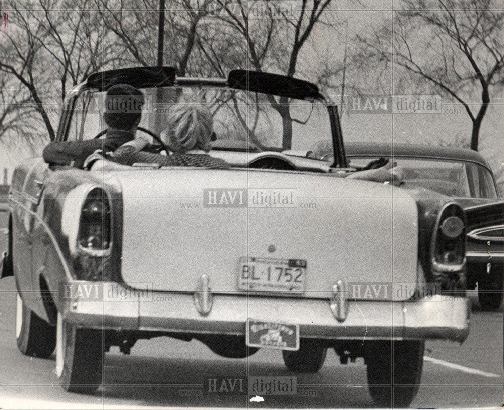 1969 Press Photo white convertible - Historic Images