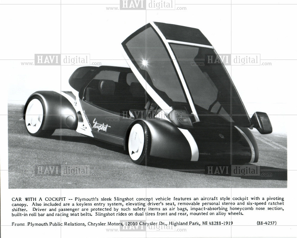 Press Photo Plymouth Slingshot concept automobile - Historic Images