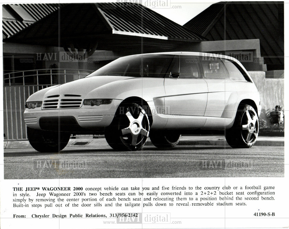 1991 Press Photo The Jeep Wagoneer 2000 - Historic Images