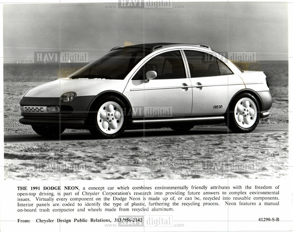 1991 Press Photo THE 1991 DODGE NEON - Historic Images