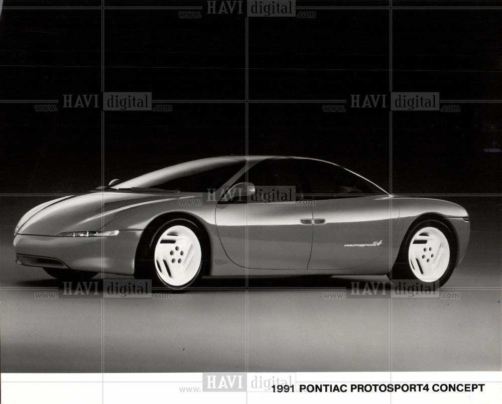 1991 Press Photo Pontiac Protosport4 Concept Car - Historic Images