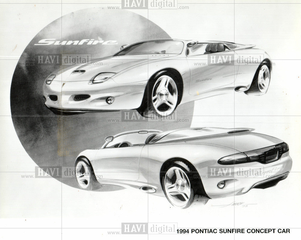 1994 Press Photo 1994 pontiac sunfire concept car - Historic Images