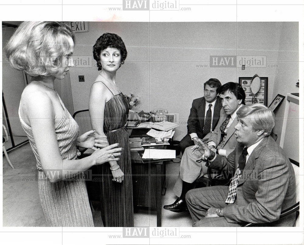 1980 Press Photo Lane Sabourin, Nancy Townsend, models - Historic Images