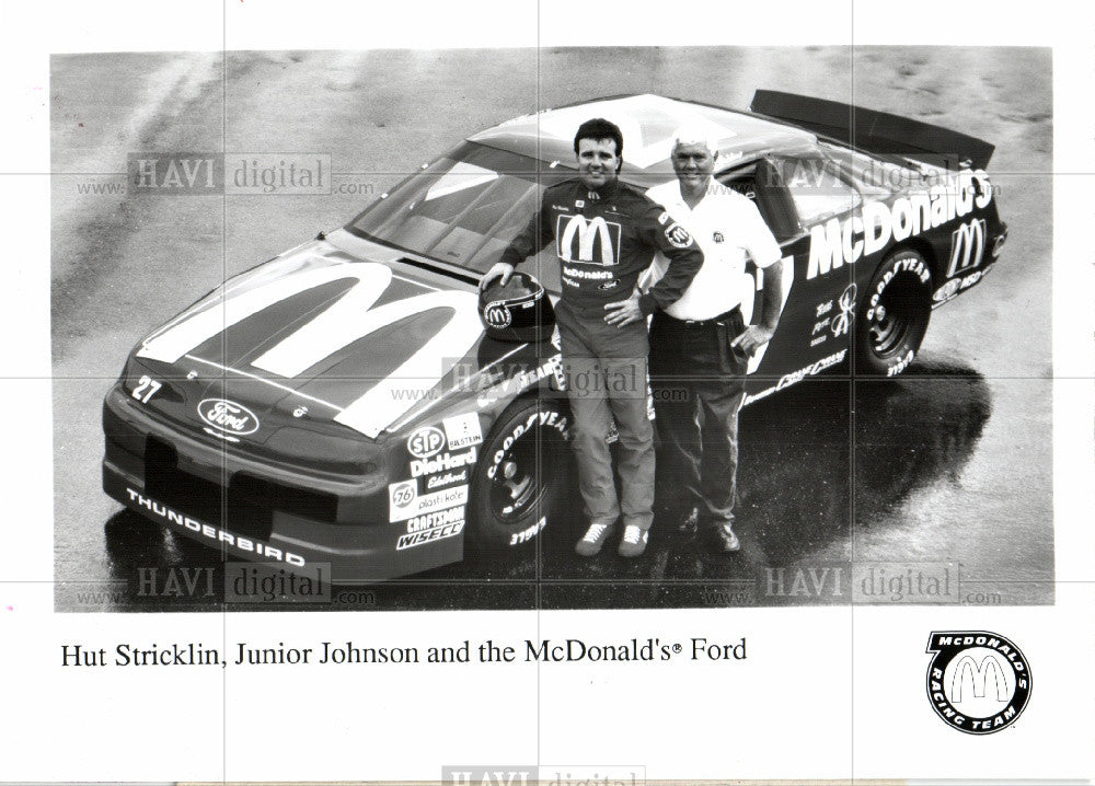 1992 Press Photo Hut Striklin Junior Johnson Auto Race - Historic Images