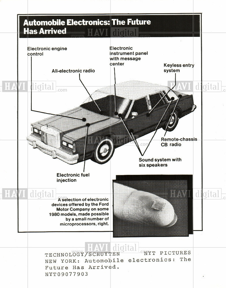 1979 Press Photo Automobile Electronics - Historic Images