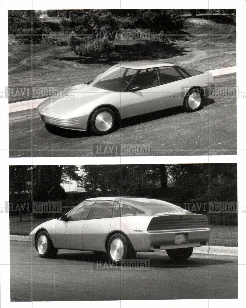 1987 Press Photo POTENTIAL CAR  FUTURE AERO X STUDY - Historic Images