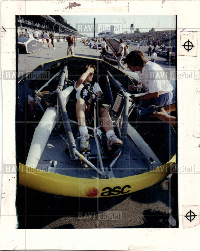 1990 Press Photo Solar Car Racing Automobile - Historic Images