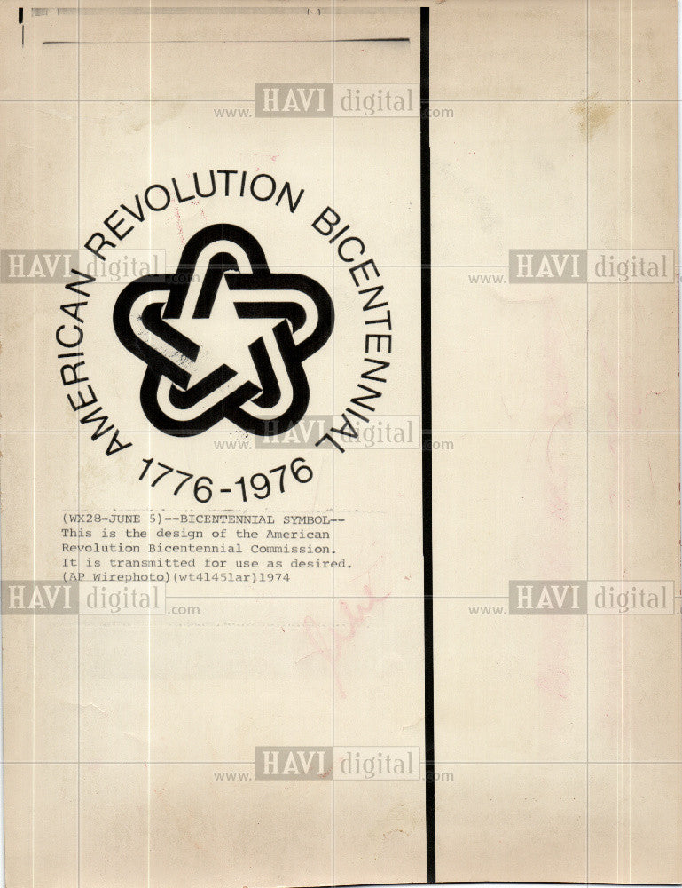 1974 Press Photo AMERICAN REVOLUTION BICENTENNIAL - Historic Images