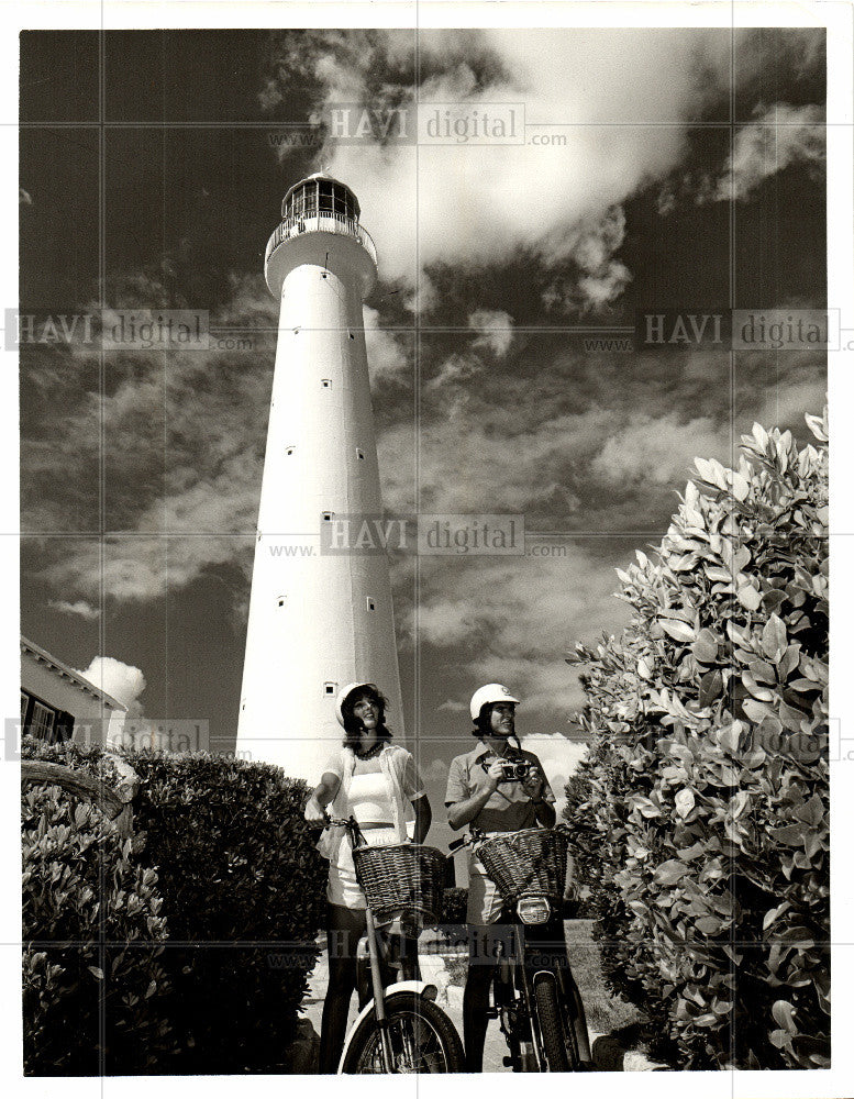 1987 Press Photo Lighthouse, bermuda - Historic Images