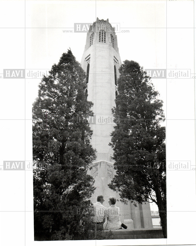 1977 Press Photo Belle Isle electronic carillon concert - Historic Images